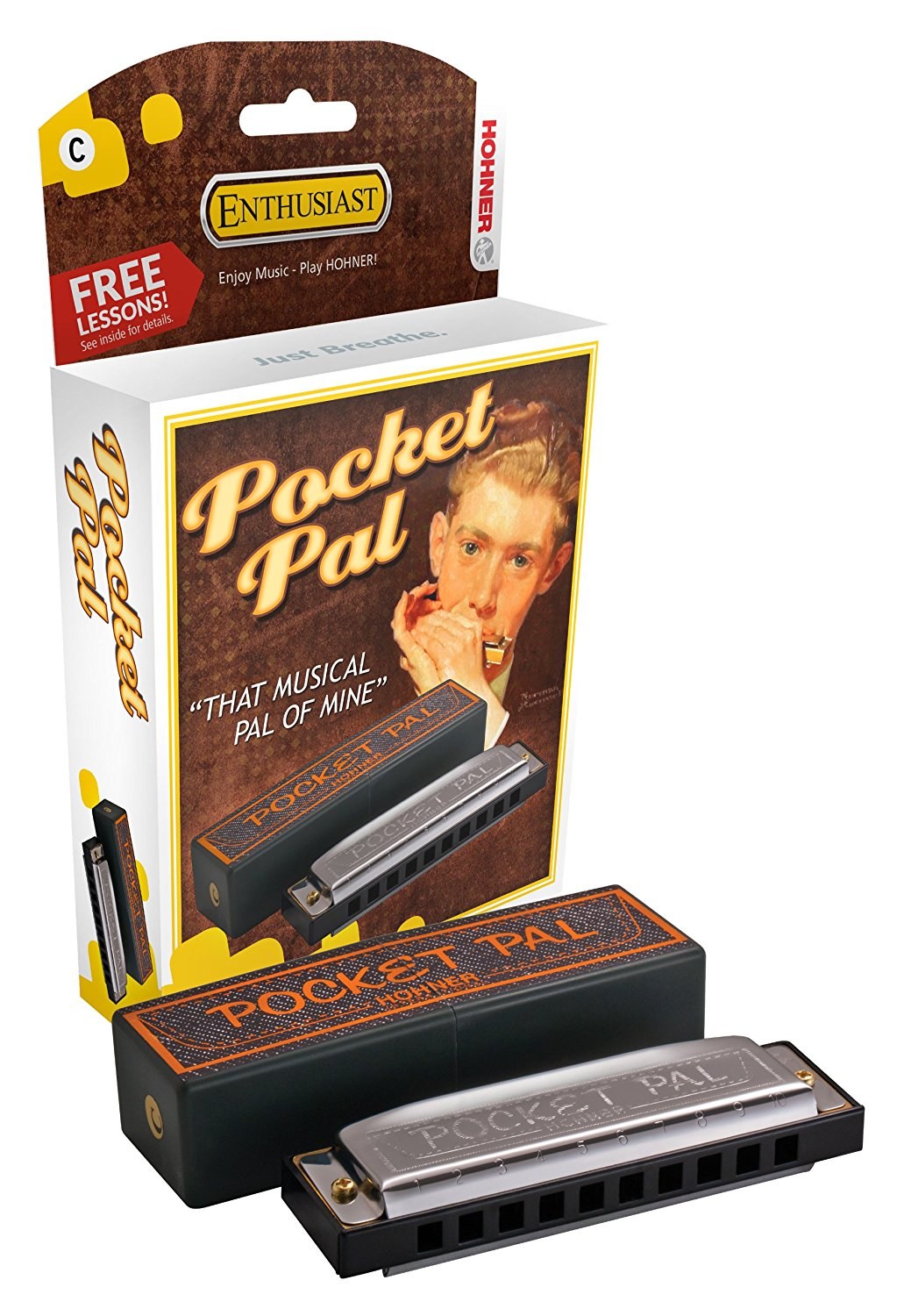Hohner Pocket Pal 595/20C, диатоническая губная гармошка в C, 10 отверстий
