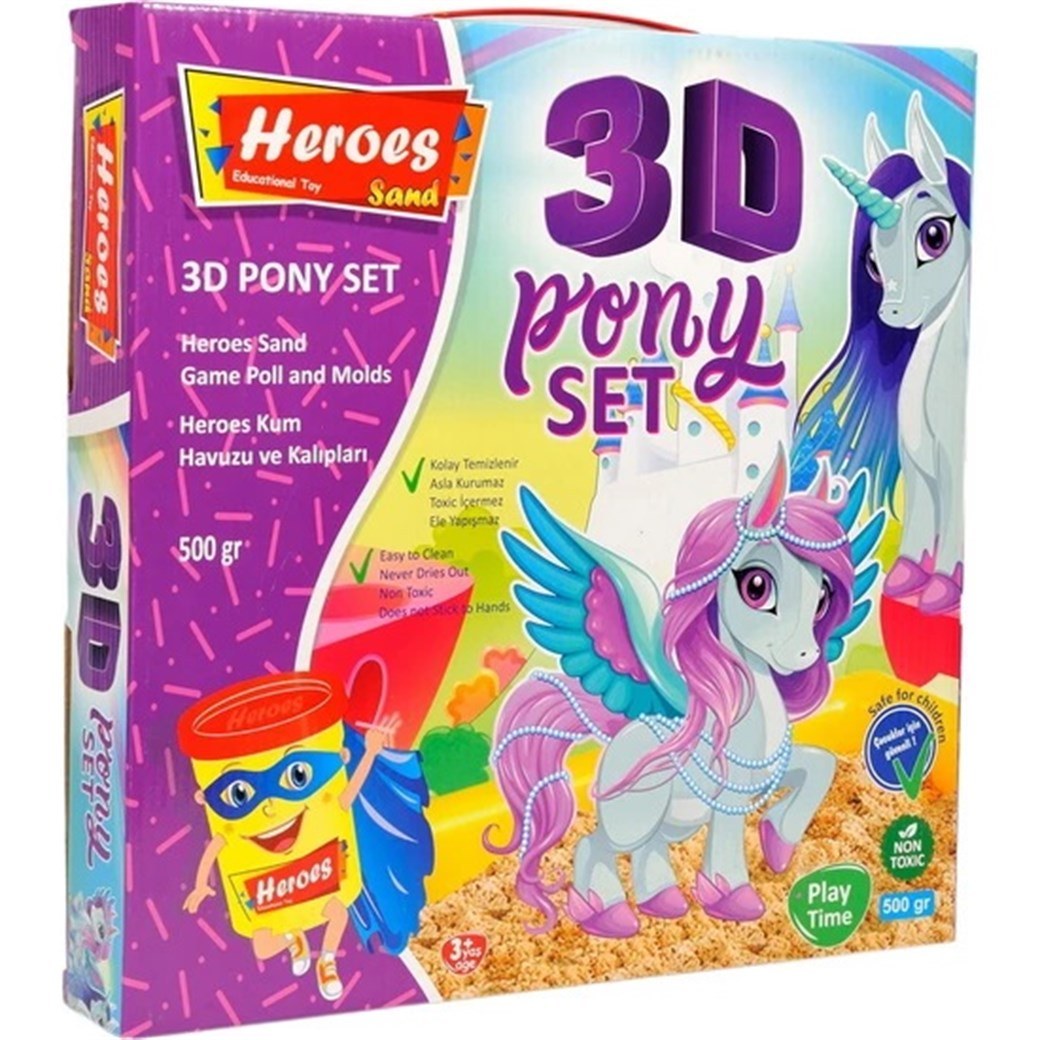 ALPA 3D Pony набор для игры с песком с бассейном KUM-036