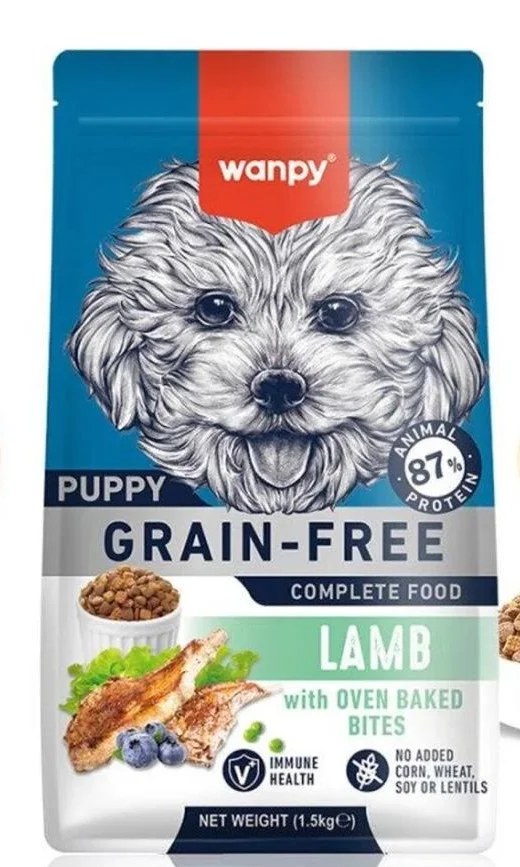 Wanpy Grain Free Complete Food For Puppy Lamb Recipe 1,5kg