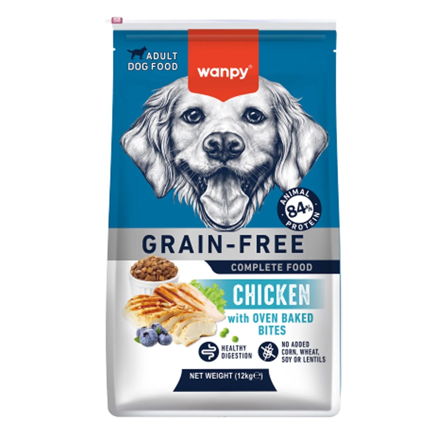 Wanpy Grain Free Complete Food For Adult Dog Chicken Recipe 1,5kg