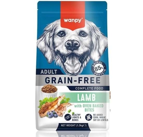 Wanpy Grain Free Complete Food For Adult Dog Lamb Recipe 1,5kg