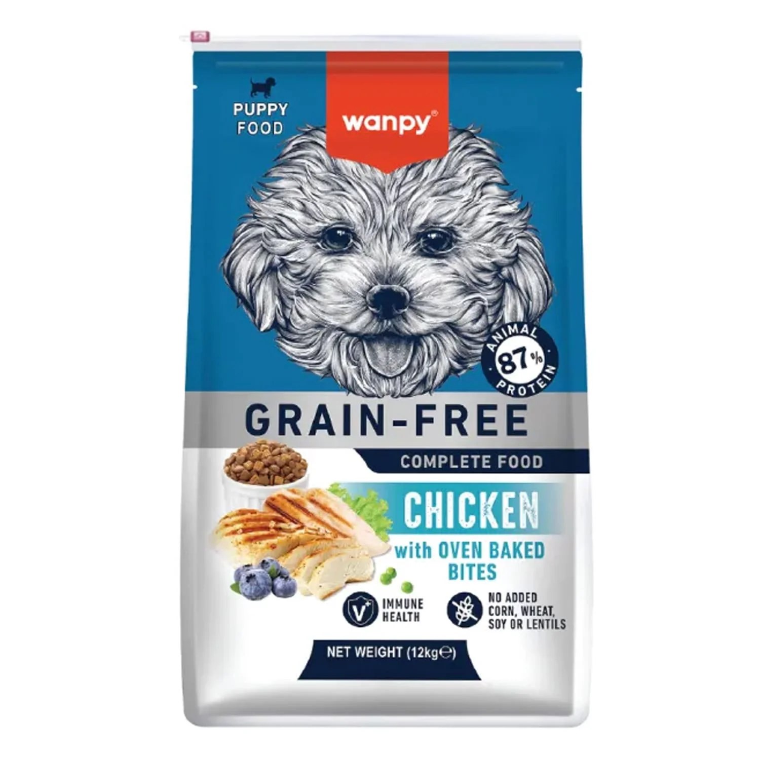 Wanpy Grain FREE Complete Food for Puppy Chicken Recipe 12kg