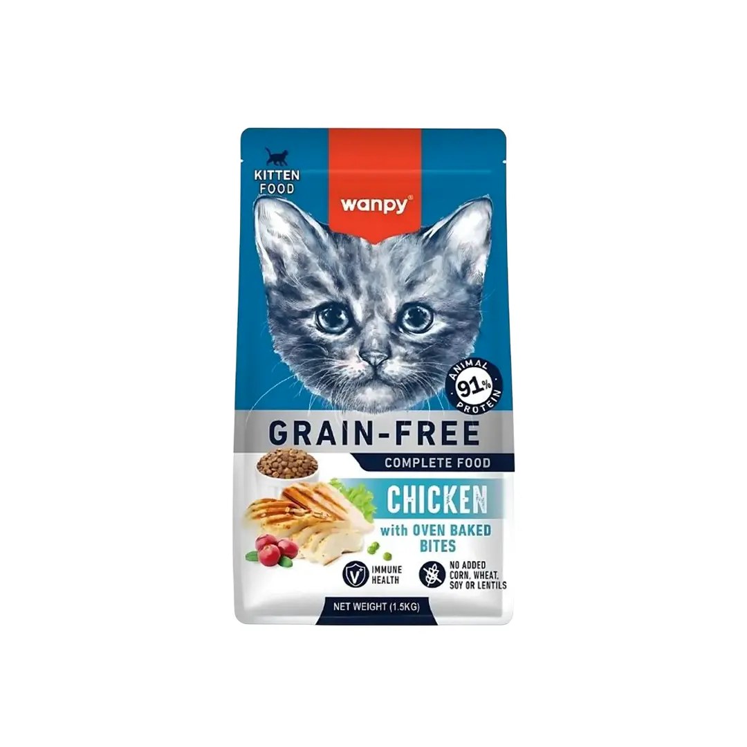 Wanpy Grain Free Complete Food For Kitten Chicken Recipe 1,5kg