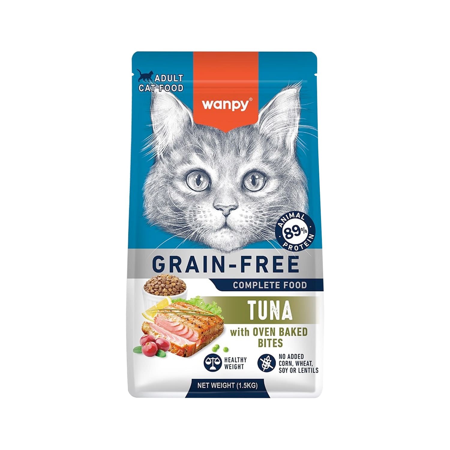 Wanpy Grain FREE Complete Food for Adult Cat Tuna Recipe 8kg