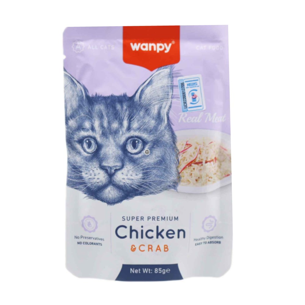 Wanpy Chicken & Crab Wet Cat Food 85 g