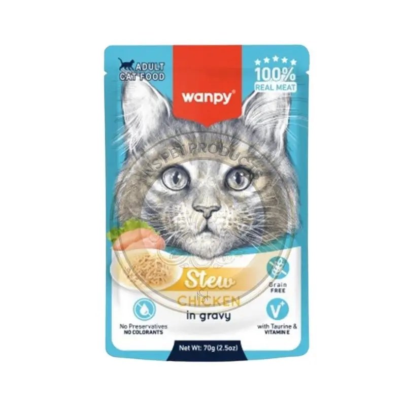 Wanpy Stew Chicken Wet Cat Food Pouch 70 g