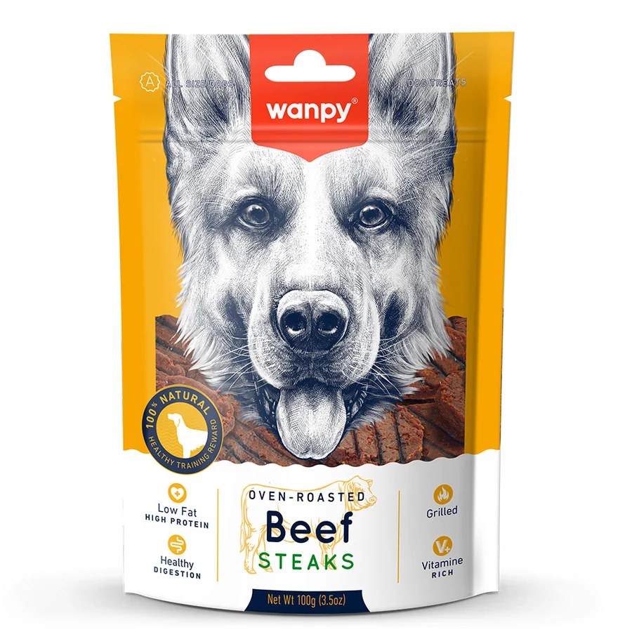 Wanpy Grilled Beef Dog Treats 100 g