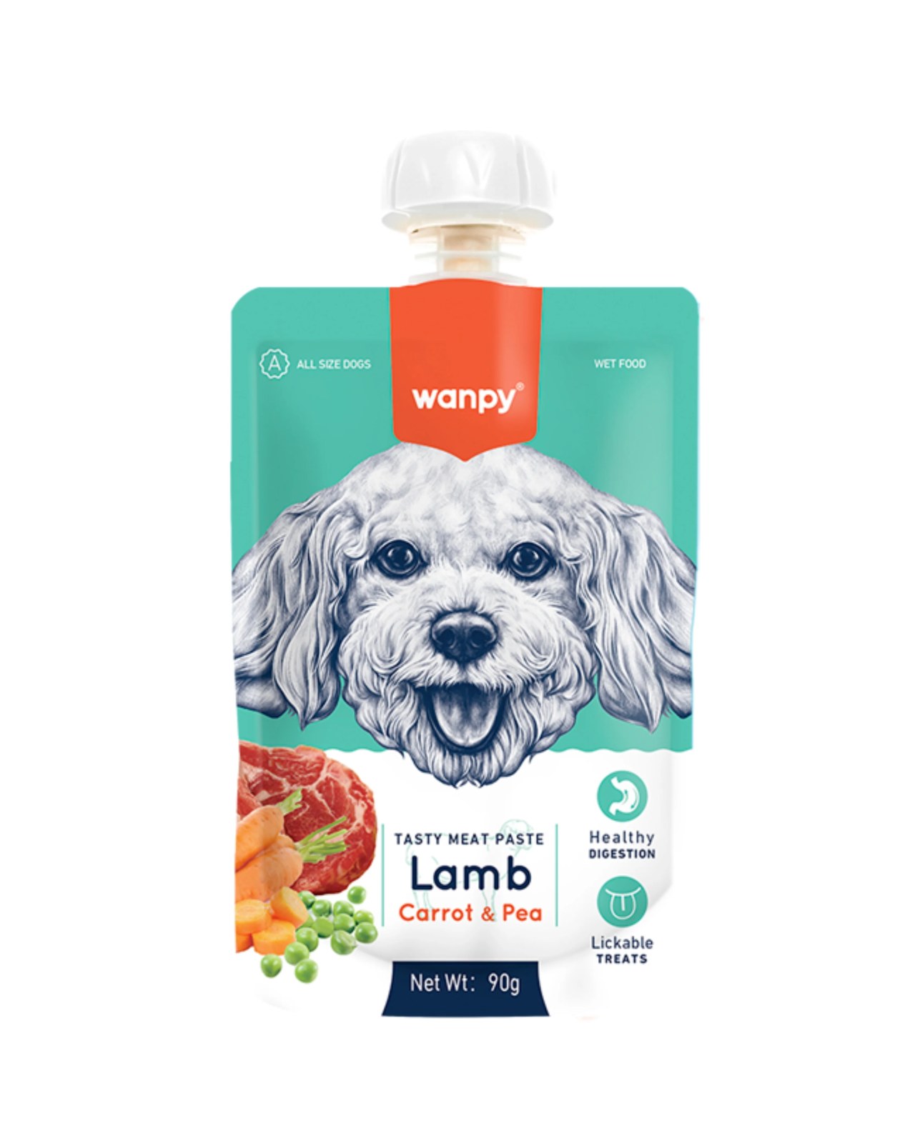 Wanpy Lamb, Carrot & Pea Wet Dog Food 90 g