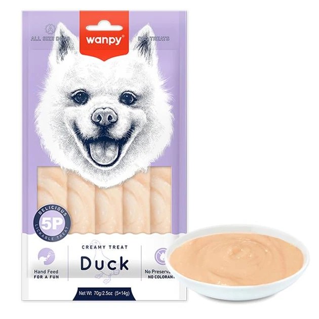 Wanpy Duck Lickable Dog Treat 14 g, 5 Pieces