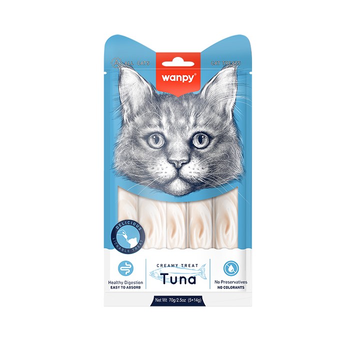 Wanpy Лакомство для кошек с тунцом, 14 г × 25 шт.