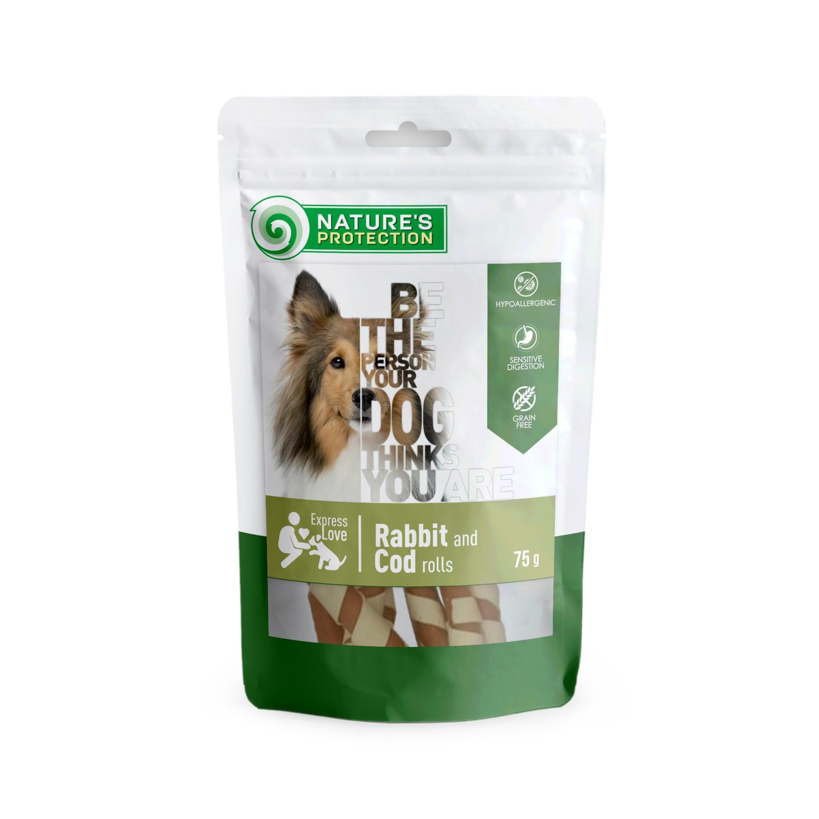Nature's Protection Rabbit and Cod Rolls Dog Treat