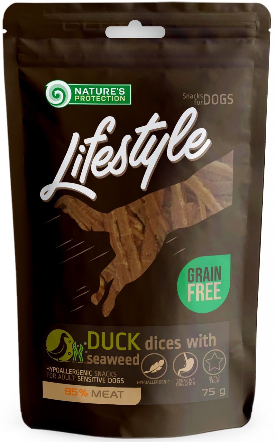 Nature's Protection Lifestyle Soft Duck Dices with Seaweed Dog Treat