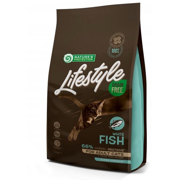Nature's Protection Lifestyle Grain Free Healthy Motion Beyaz Balıklı Evcil Hayvan Maması