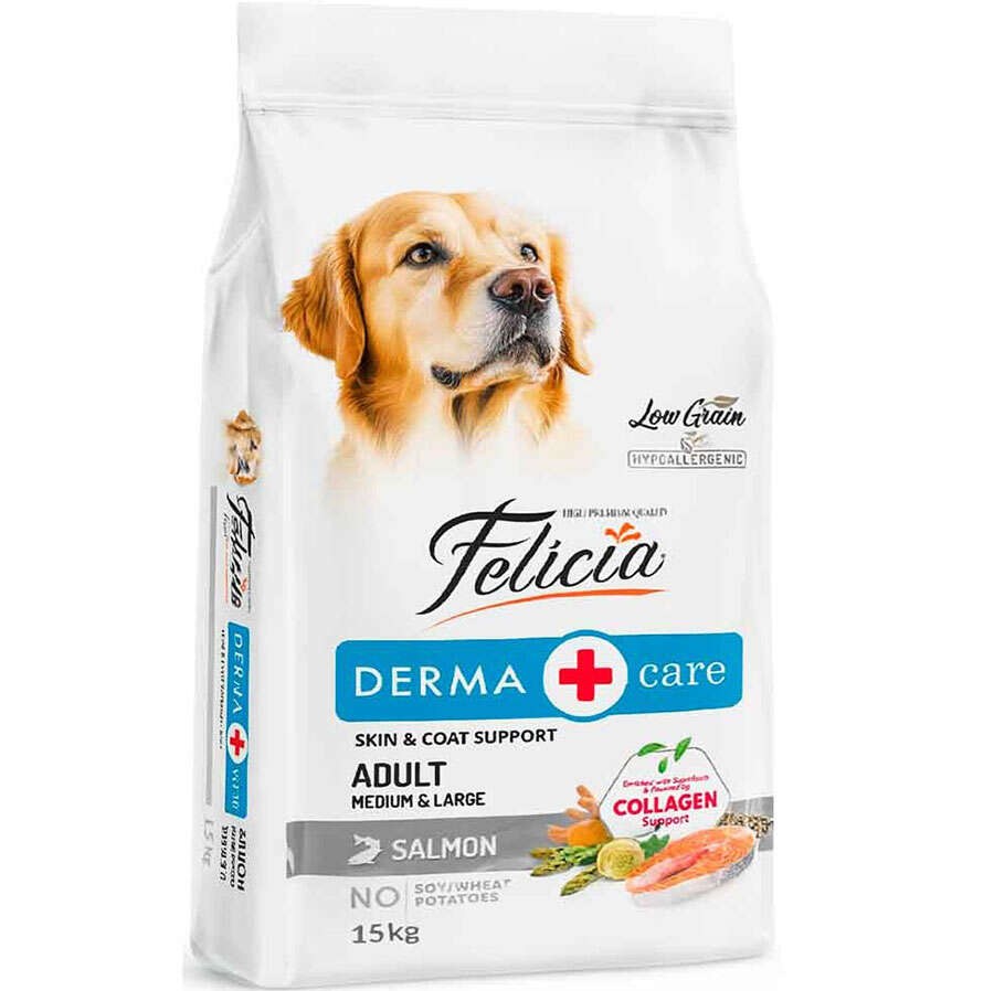 Felicia Low Grain Adult Dog Medium-Large With Salmon 15 kg