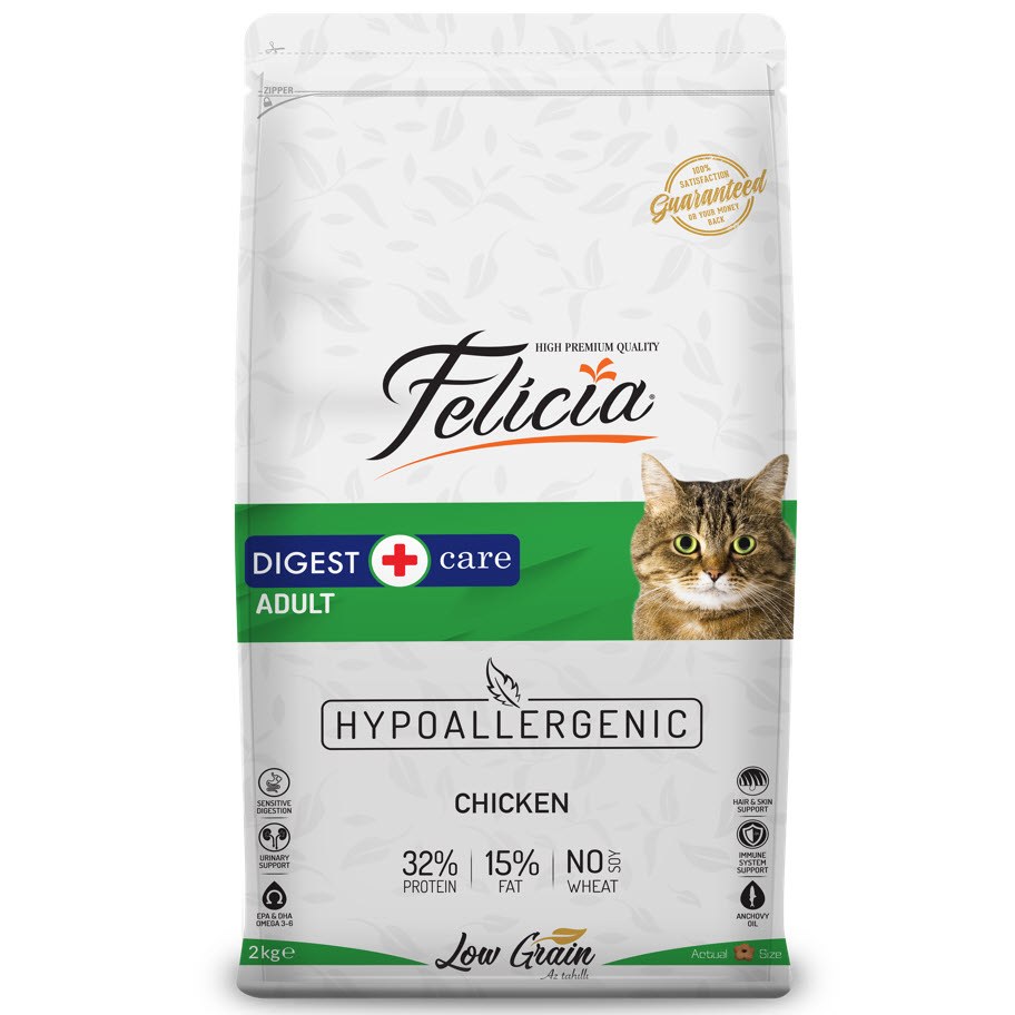 Felicia Low Grain Adult Cat Food With Chicken 2 kg