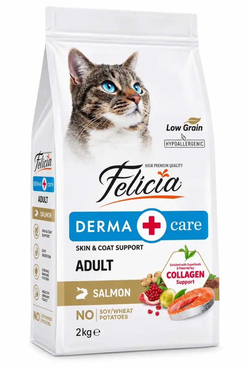 Felicia Low Grain Adult Cat Food With Salmon 2 kg