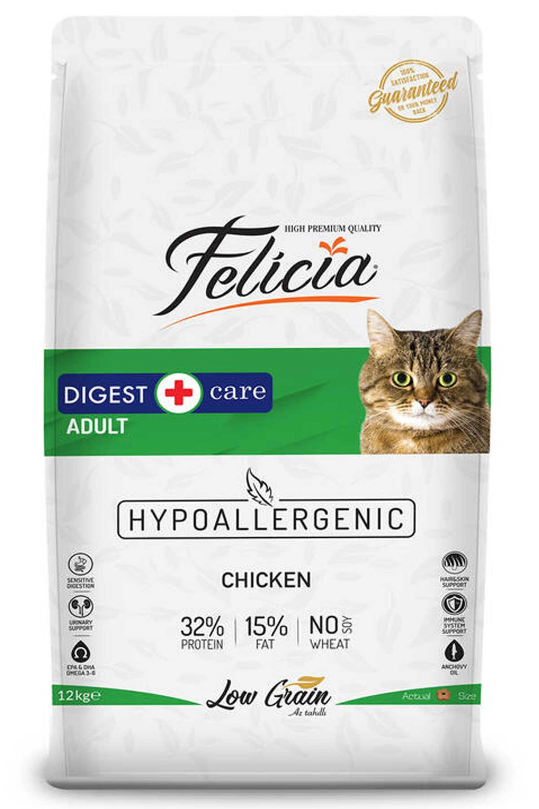 Felicia Low Grain Adult Cat Food With Chicken 12 kg