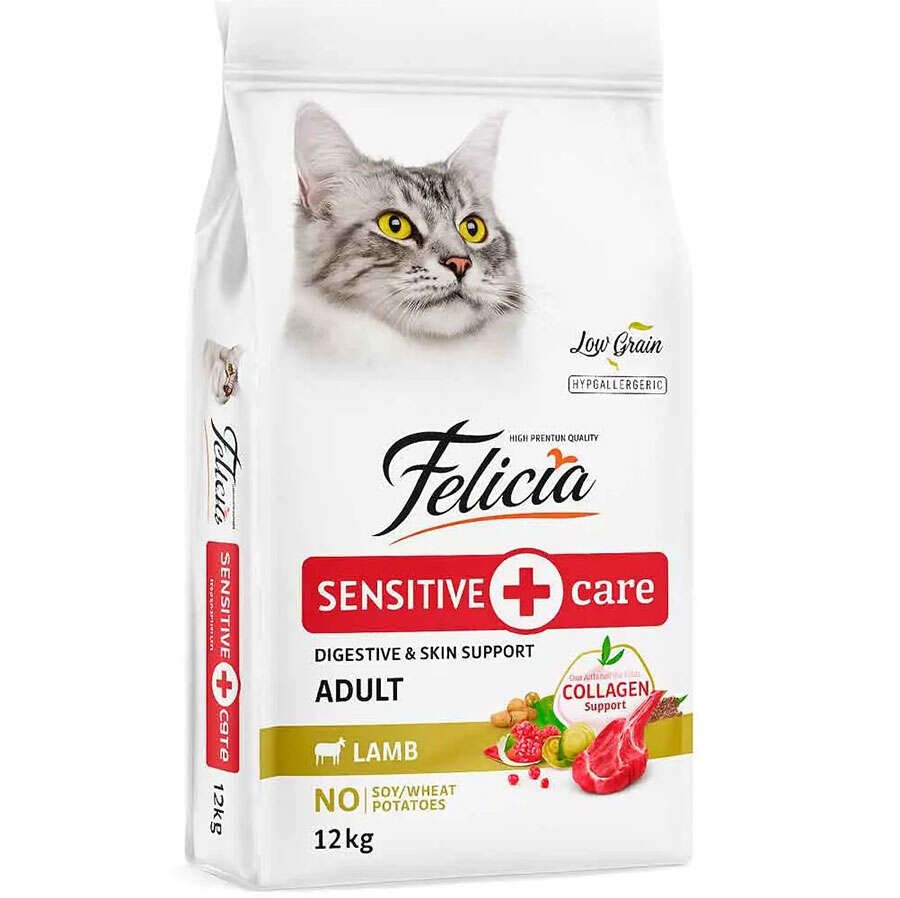 Felicia Low Grain Adult Cat Food With Lamb 12 kg