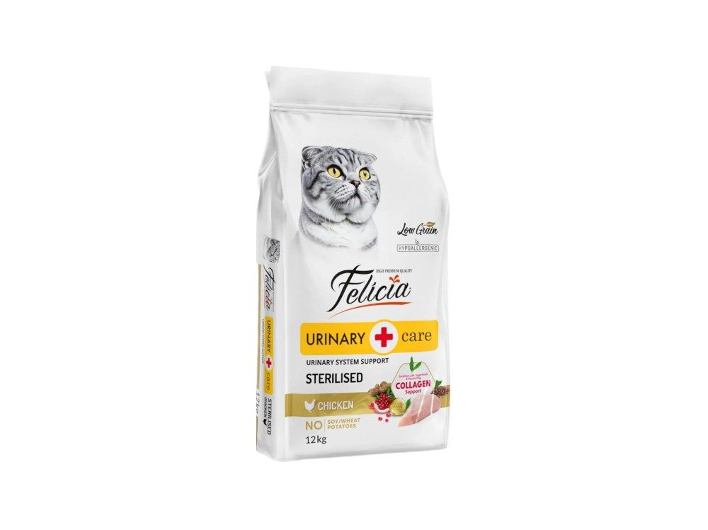 Felicia Low Grain Sterilesed Cat Food With Chicken 12 kg