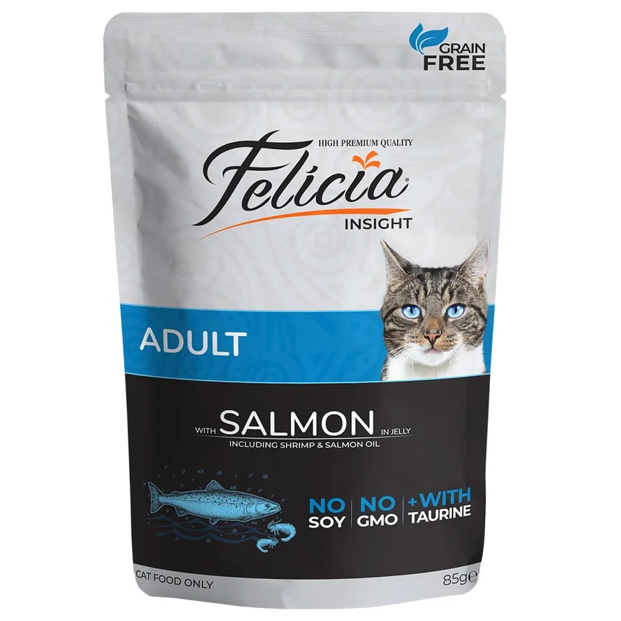 Felicia Adult Cat Wet Food with Salmon in Jelly 85 g
