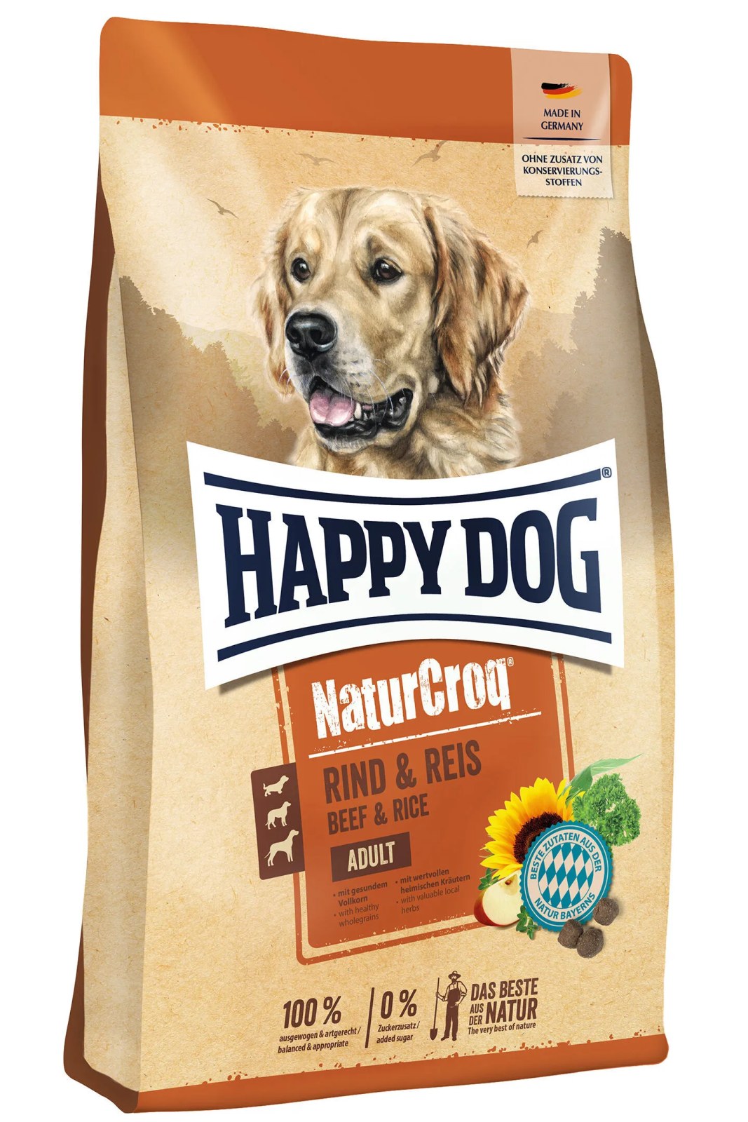 Happy Dog NaturCroq Rind & Reis Beef and Rice Dry Dog Food 15 kg