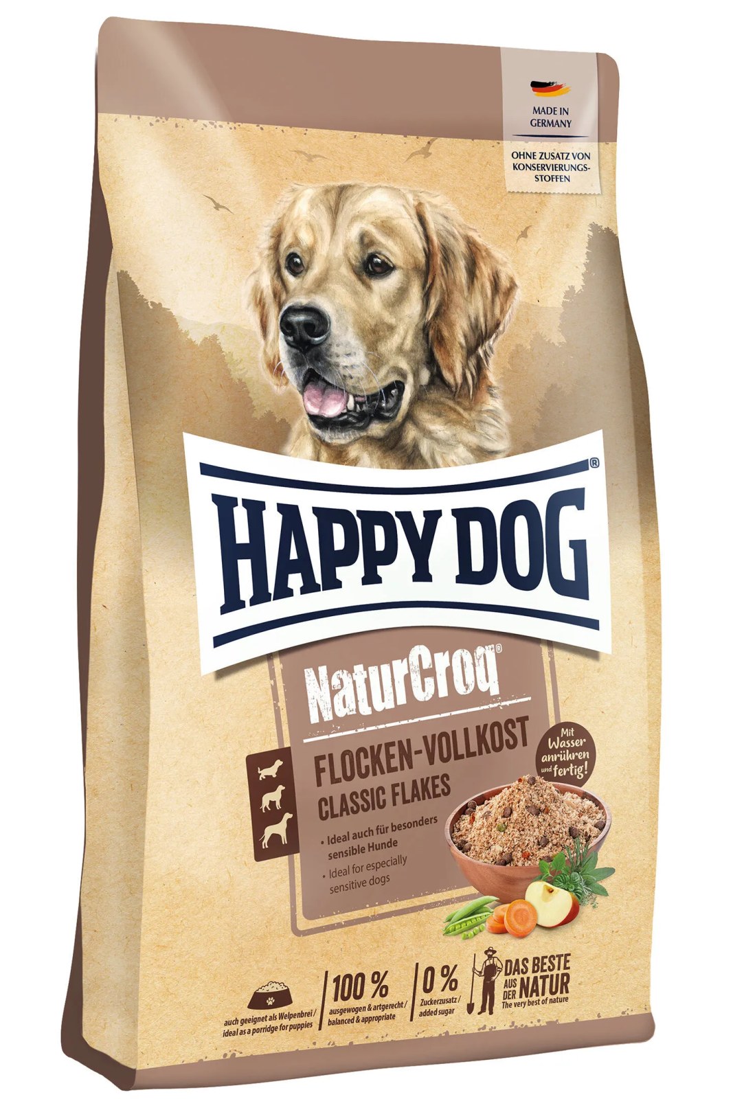 Happy Dog NaturCroq Flocken Vollkost Köpek Maması