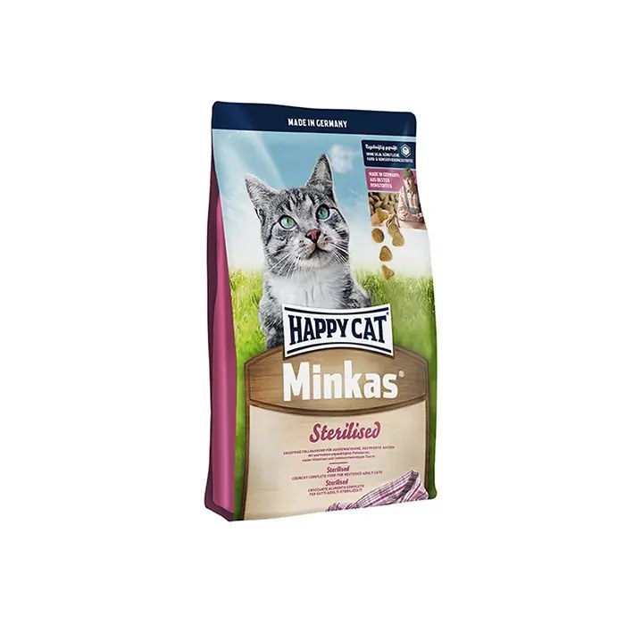 Minkas Sterile Salmon Dry Cat Food for Neutered Cats