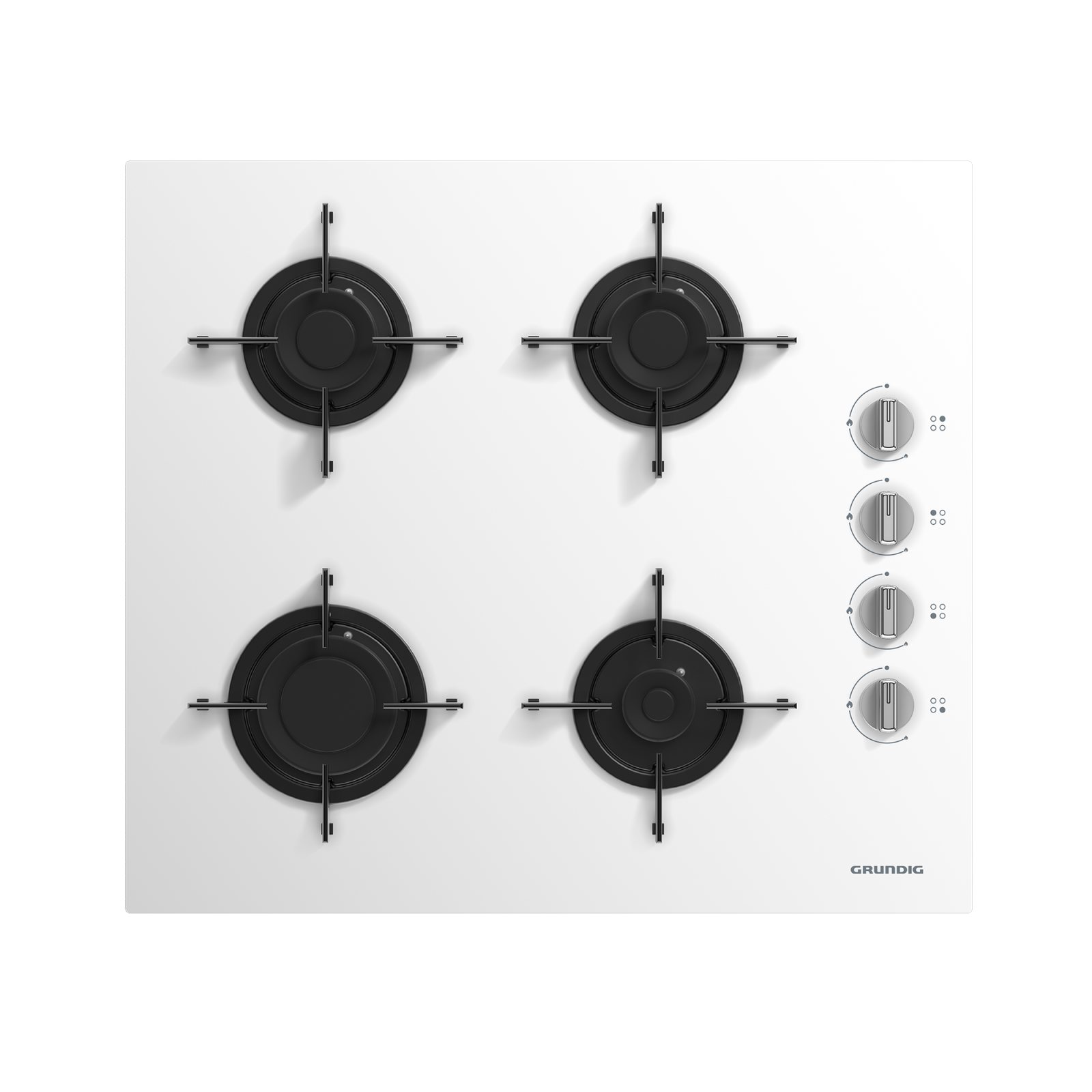 Grundig GIGL400W 400W 60 cm White Glass Built-in Gas Hob