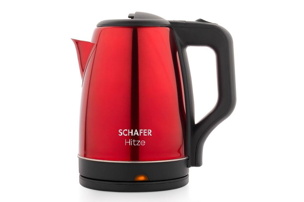 Schafer Hitze, красный электрочайник из нержавеющей стали