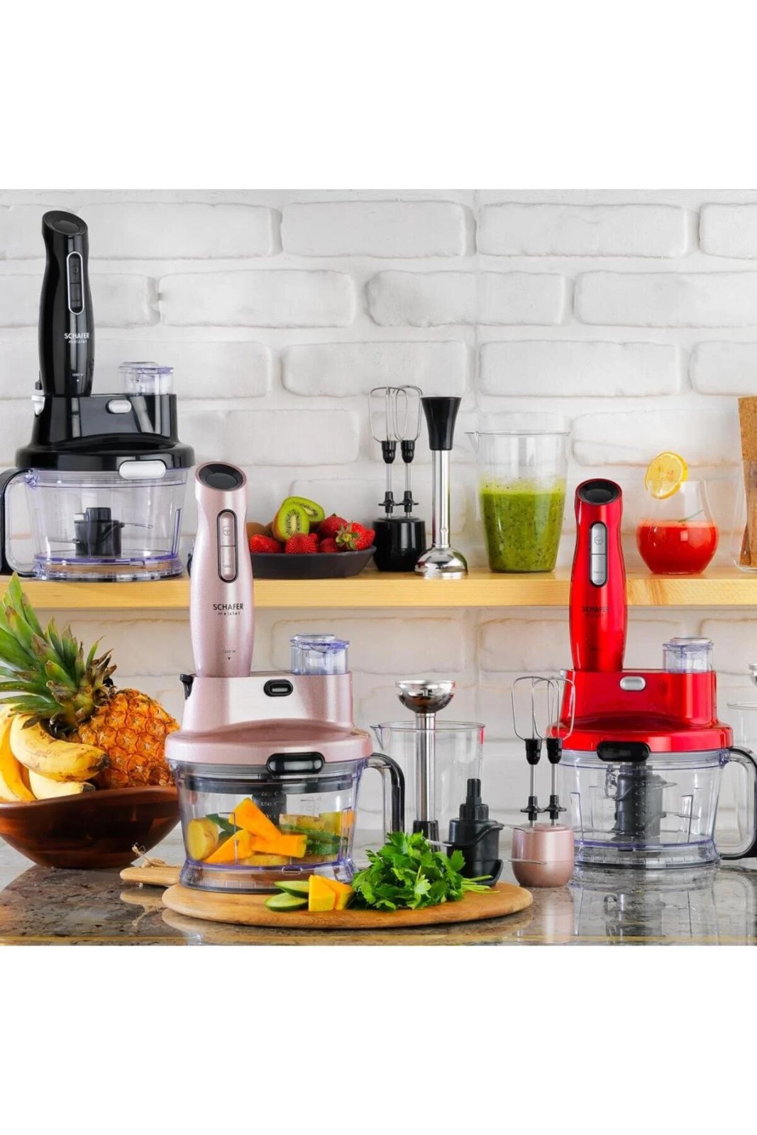 Schafer Meister Multi Blender Set, 17 предметов, красный