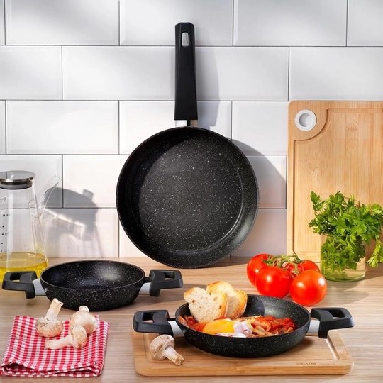 Schafer Gastronomie Master 28 cm Seramik Tava Siyah/Gri