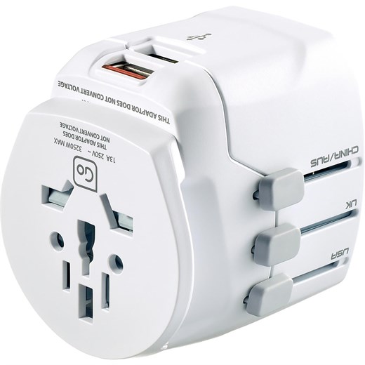 OMEGA 21165 ÇIFT USBLI(2X2.1A) UK TO EU ADAPTÖR.