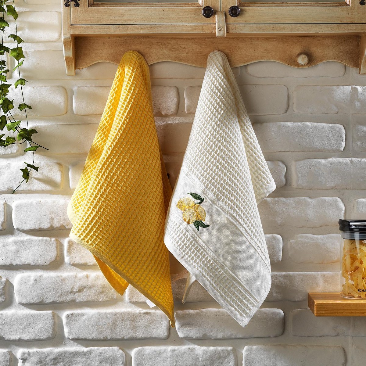 Schafer Lime 2'li 45x65 cm Kurulama Bezi Sarı