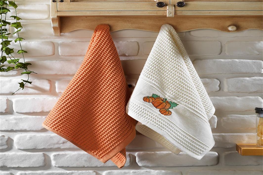 Schafer Pumpkin 2'li 45x65 cm Kurulama Bezi Turuncu