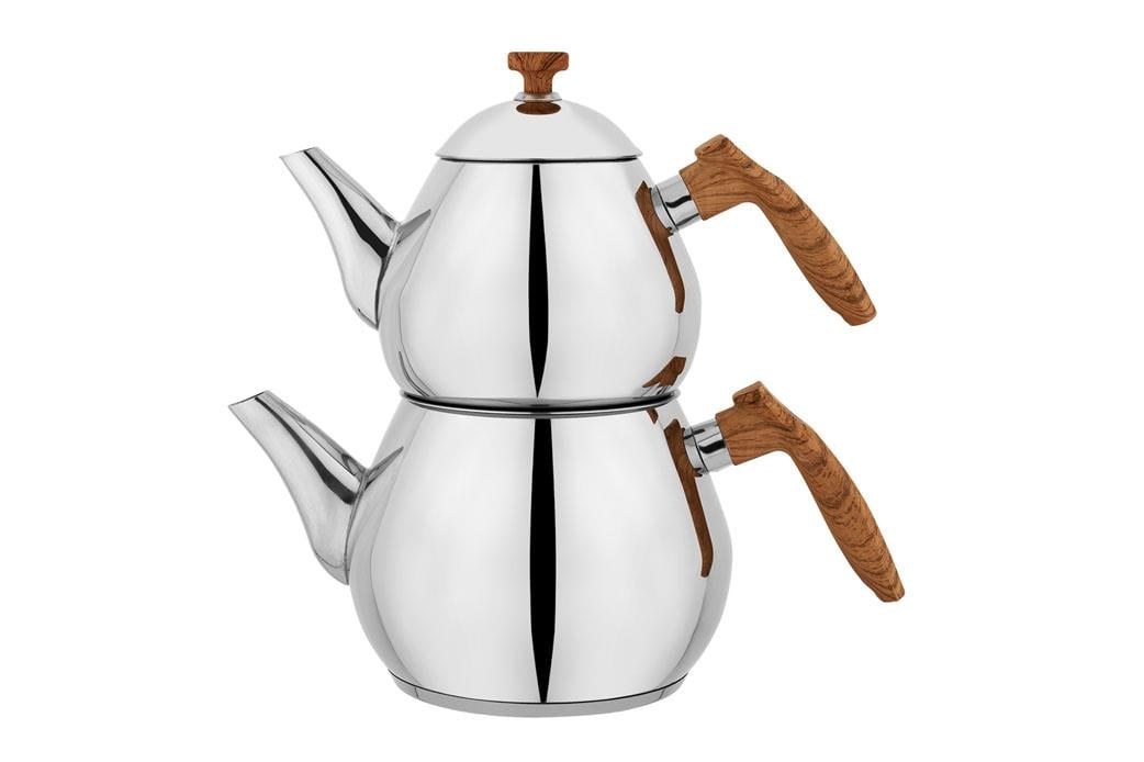 Schafer Tea Chef Medium 4-Piece Steel Stovetop Teapot Set
