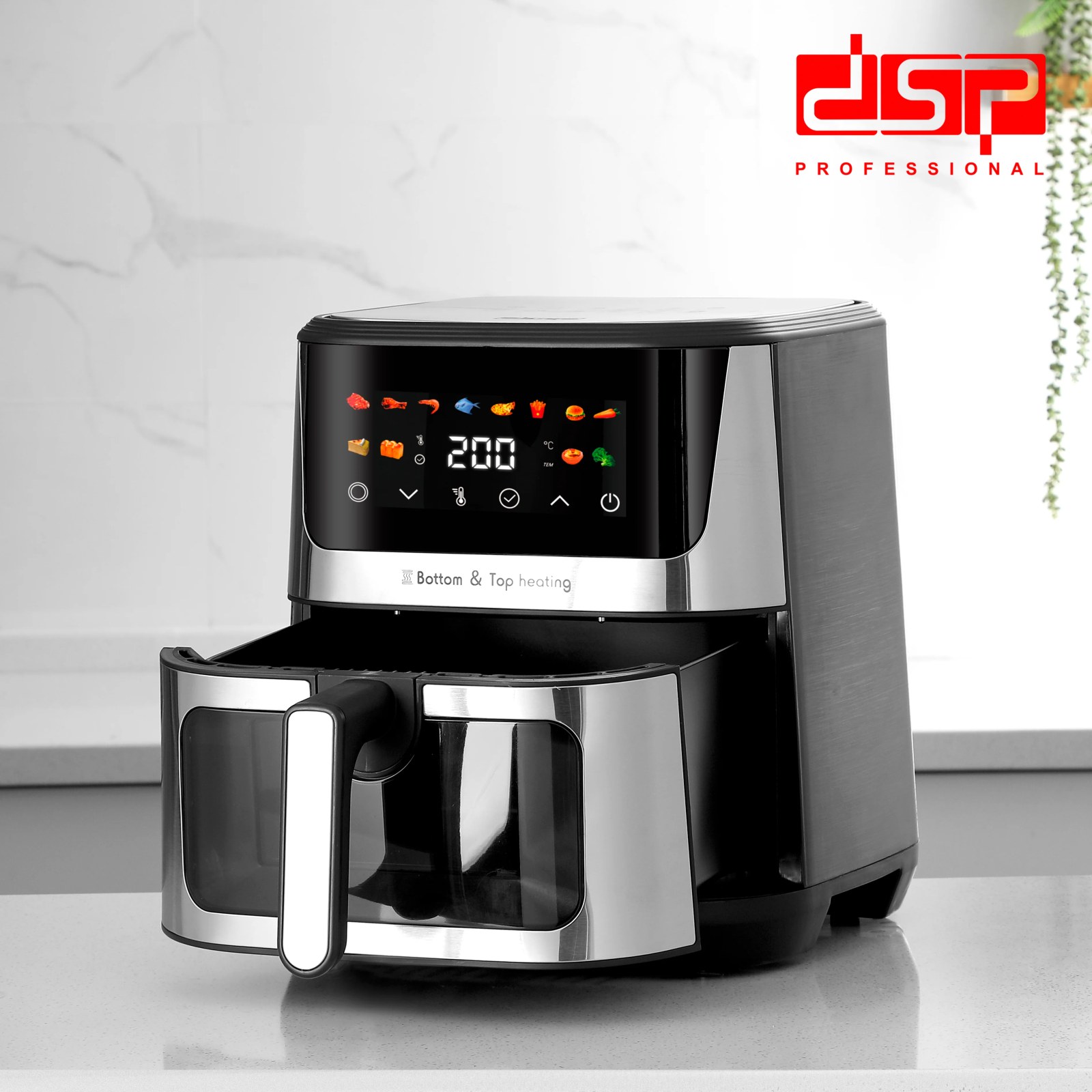 DSP KB2173-BS Air Fryer 9 L 1600 W