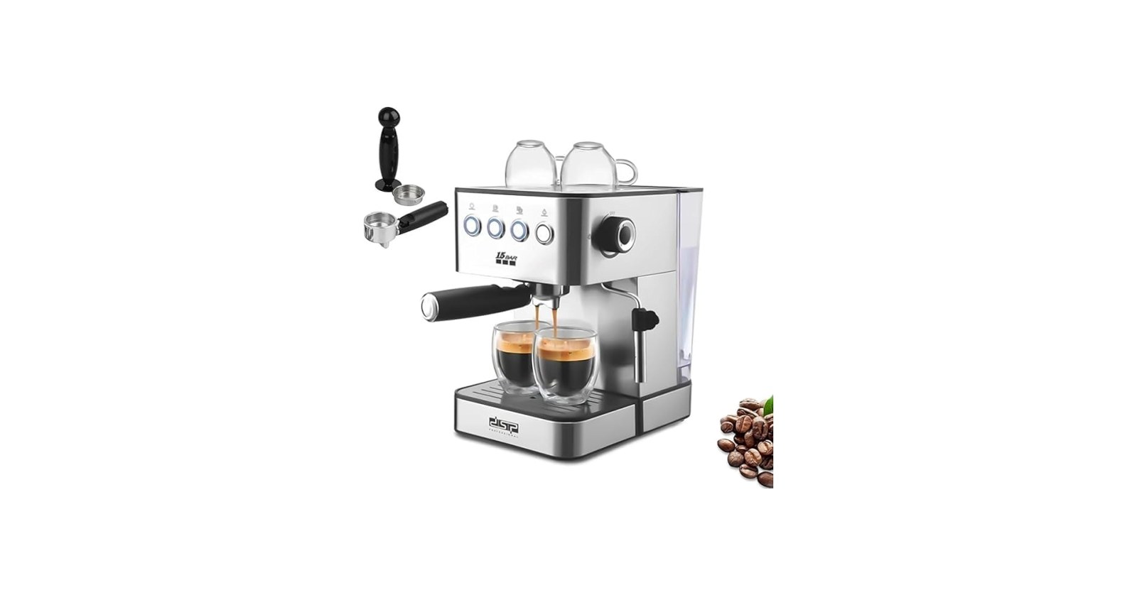 DSP Professional DSP-KA3090 рожковая кофеварка, 1,8 л, 850 Вт