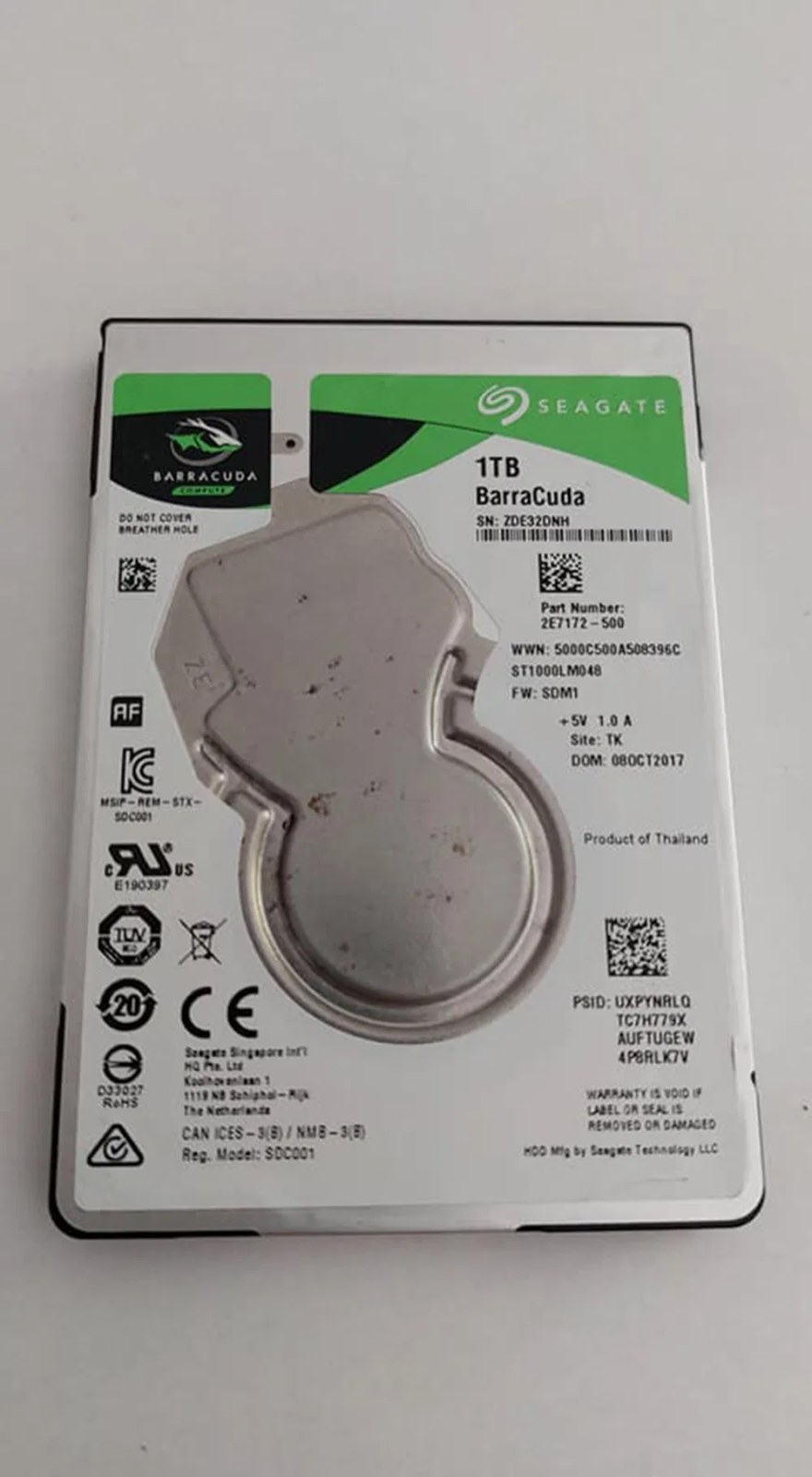 Seagate Barracuda ST1000LM048, внутренний жесткий диск 2,5 дюйма, 1 ТБ