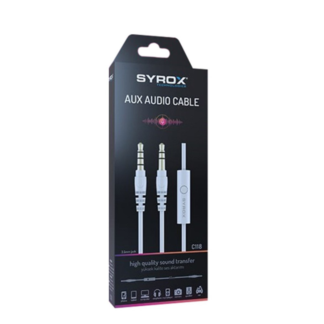 Syrox C118 AUX-кабель с микрофоном, 1,5 м