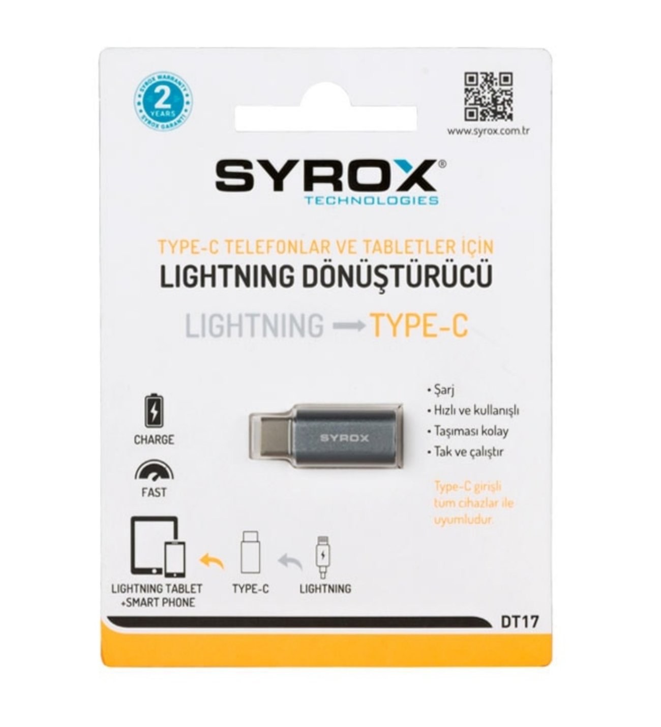 Syrox DT17 — адаптер Lightning на Type-C