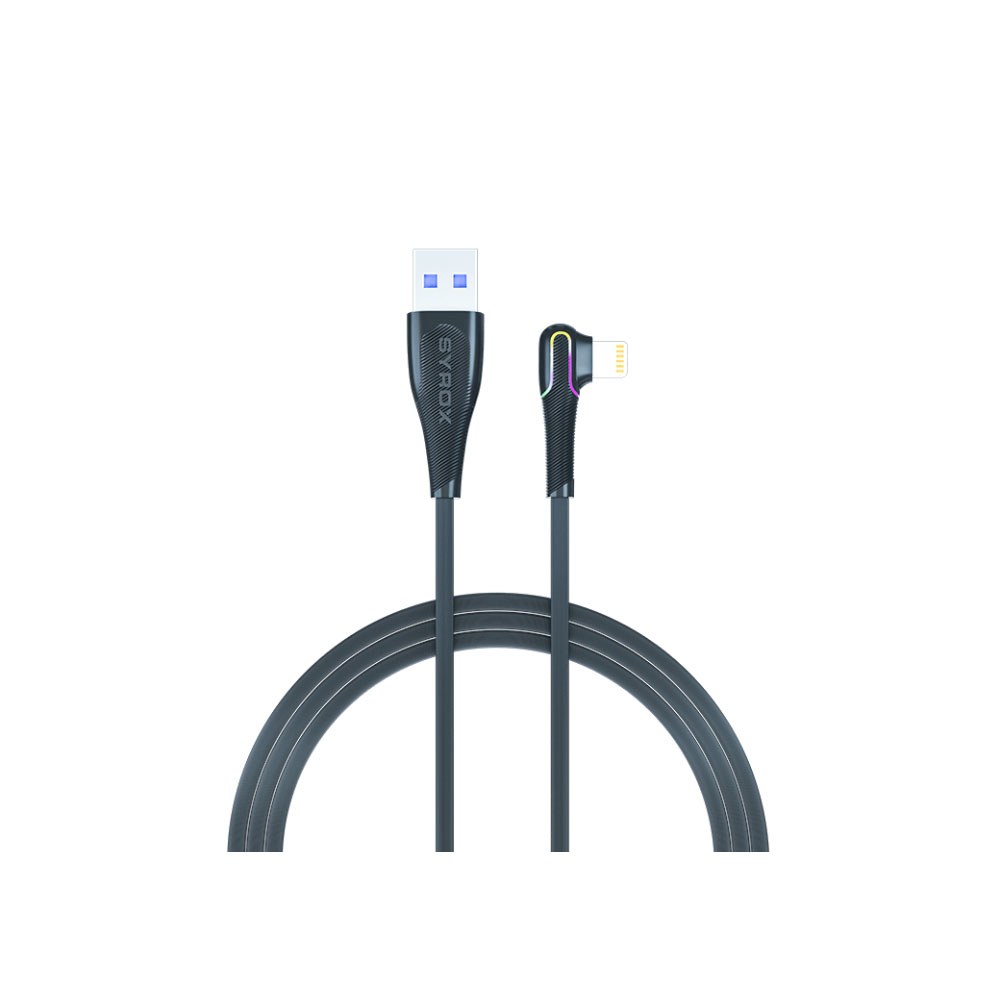 Syrox C106 USB–Lightning, кабель для зарядки 1 м с LED-подсветкой