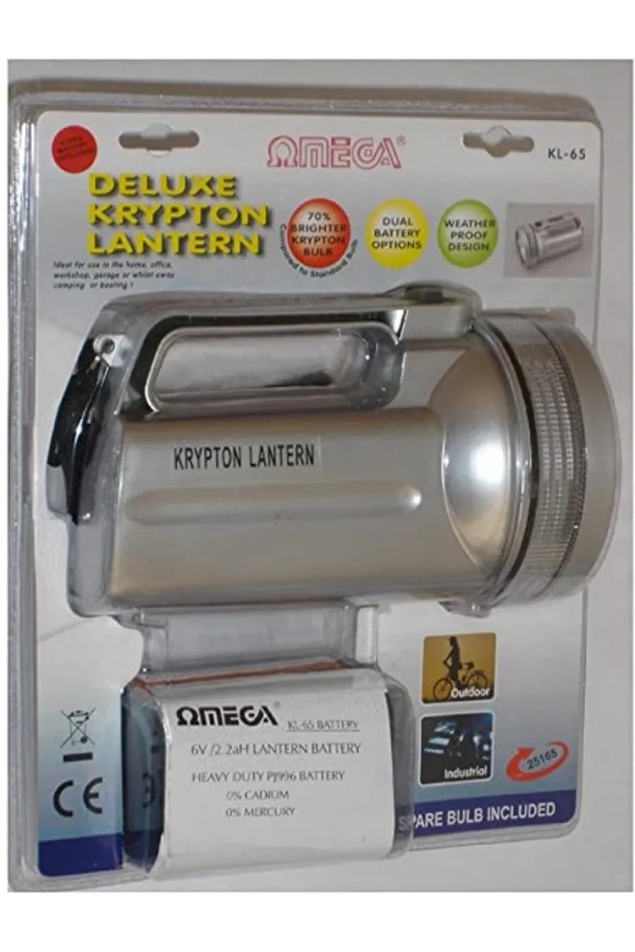 OMEGA 25165 KL-65 KRYPTON LANTERN ı4W PJ996 BATT & ADAPTÖR FENER.