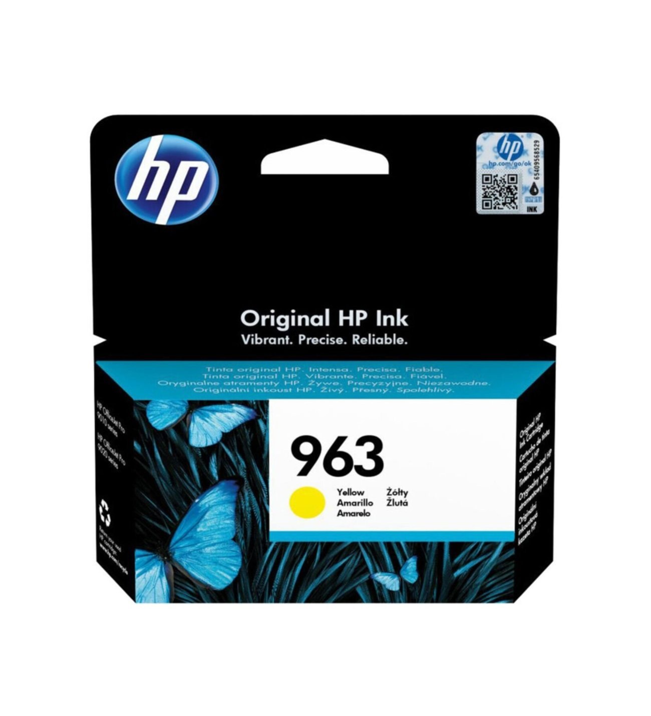 HP 963, жёлтый оригинальный картридж с чернилами 3JA25A