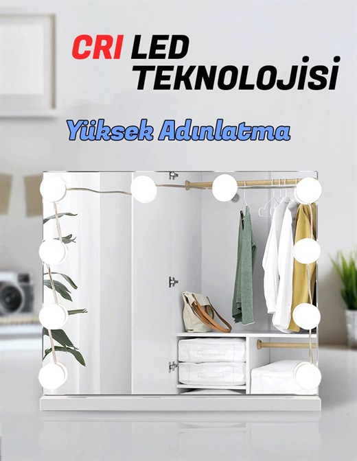 POWERMASTER PM-14326 USB 4'LÜ LED AYNA ÜSTÜ MAKYAJ AYDINLATMA IŞIĞI