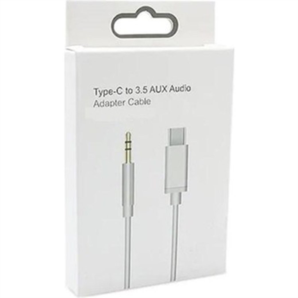 Syrox JH030 TYPEC AUX Type-C AUX Dönüştürücü Kablo Beyaz