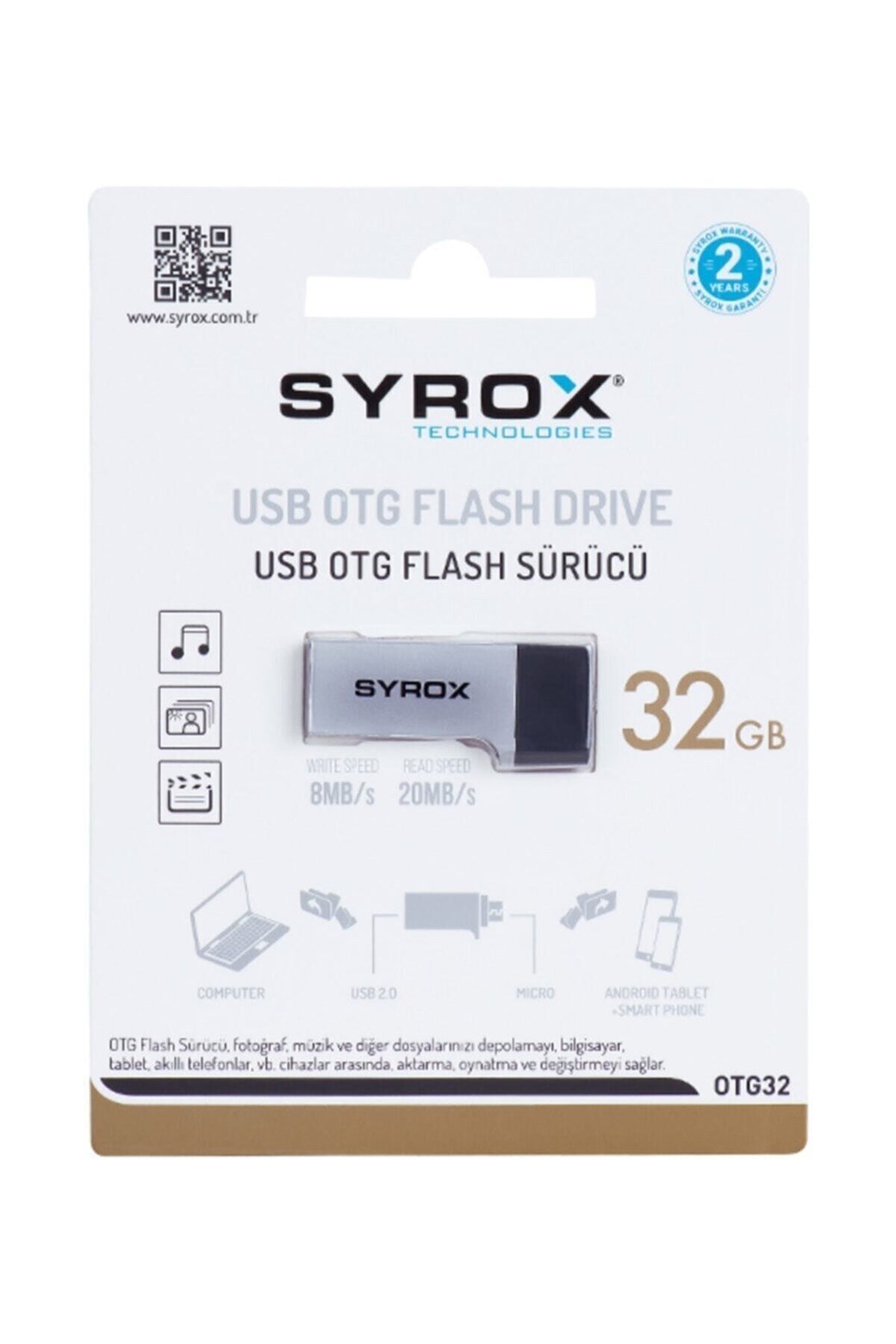 SYROX OTG32 OTG 32 GB MİCRO USB