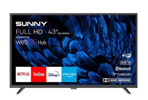 SUNNY 43'' FHD WEBOS SMART UYDULU MAGIC KUMANDALI TV.