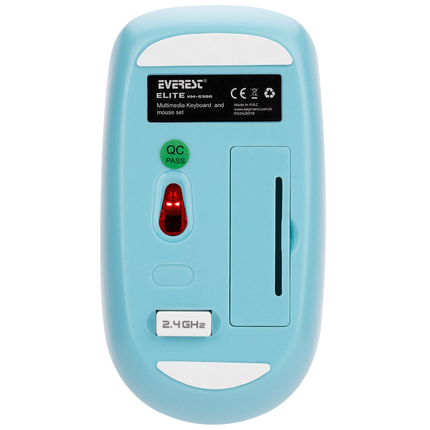Everest ELITE KM-6388, бело-синий беспроводной комплект с клавиатурой Q и мышью