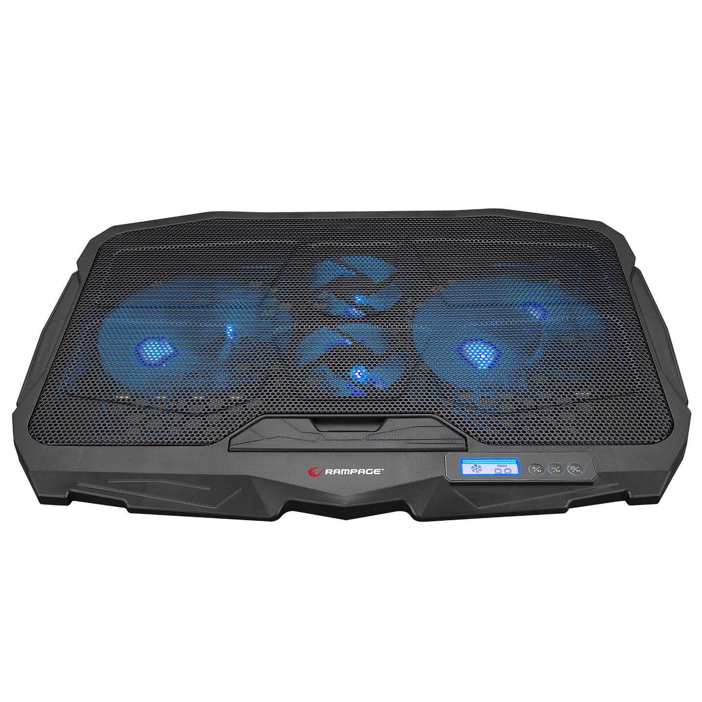 Addison Rampage AD-RC4, охлаждающая подставка с синей LED-подсветкой для ноутбуков 15–17 дюймов