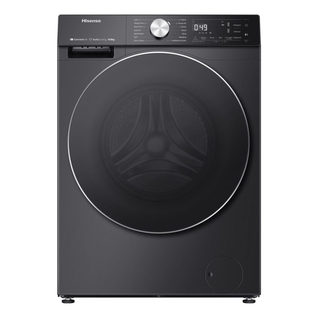 Hisense WF5S1045BB 1400 Devir 10.5 kg Siyah Çamaşır Makinesi